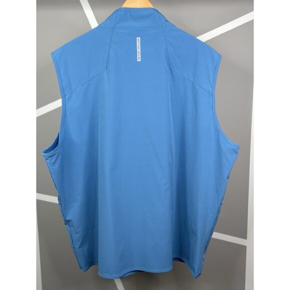Peter Millar Crown Crafted Men’s XXL Flex Adapt ½ Zip Pullover Golf Vest Blue - Picture 2 of 15